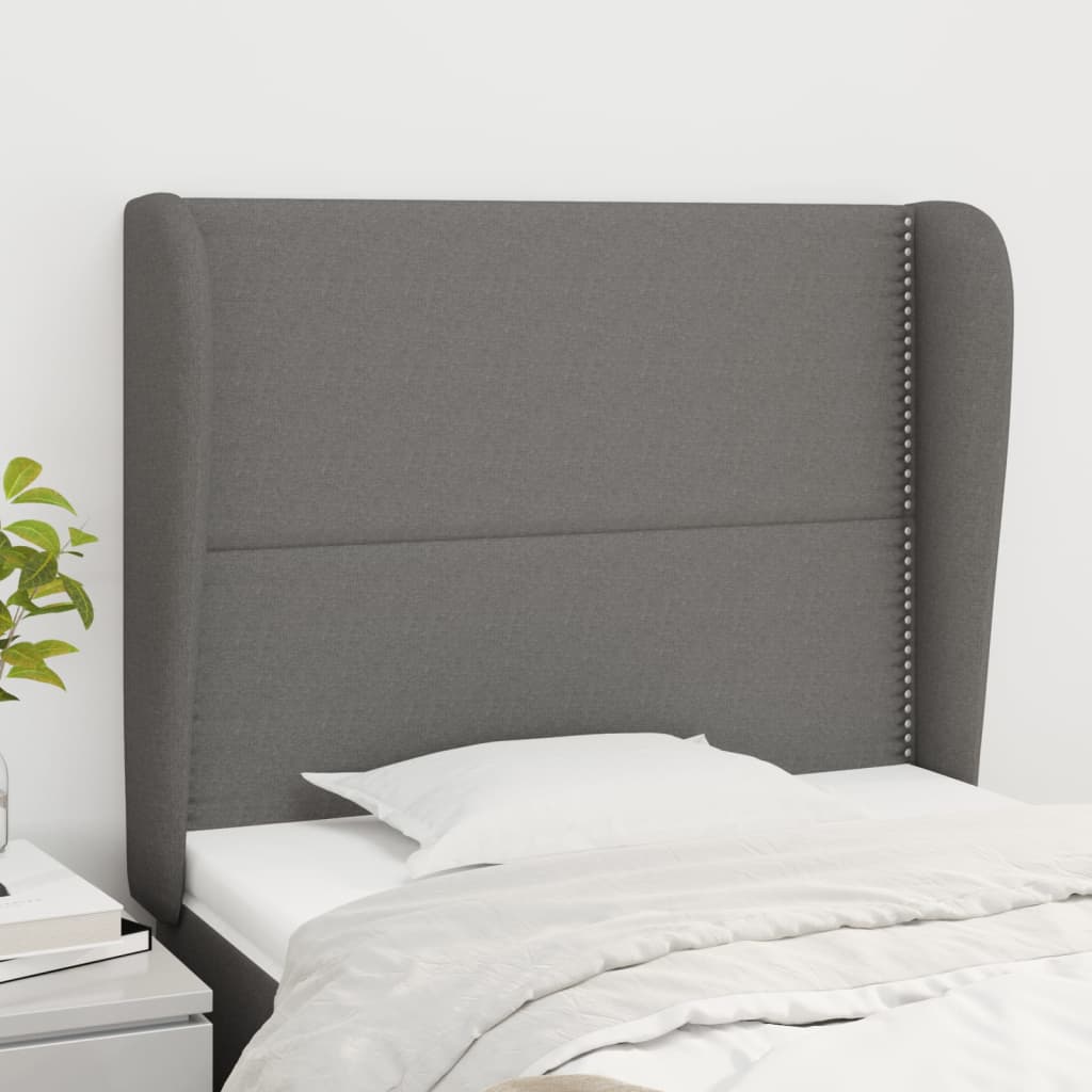 Galvūgalis su auselėmis, pilkas, 103x23x118/128cm, audinys