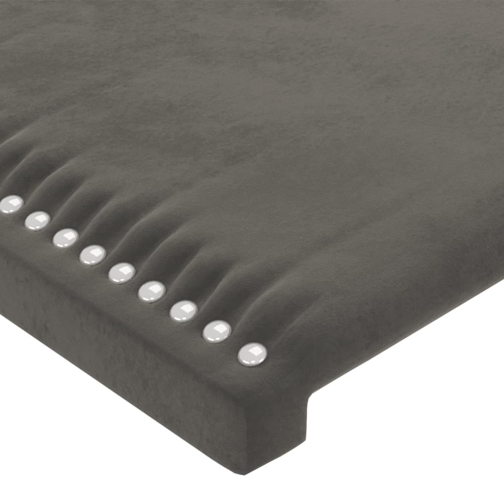 Galvūgalis su auselėmis, pilkas, 103x23x118/128cm, aksomas