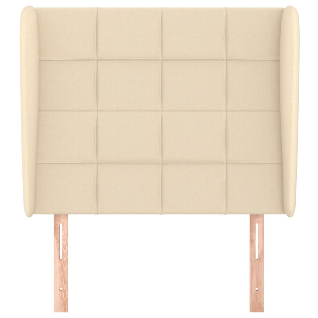 Galvūgalis su auselėmis, kreminis, 93x23x118/128cm, audinys