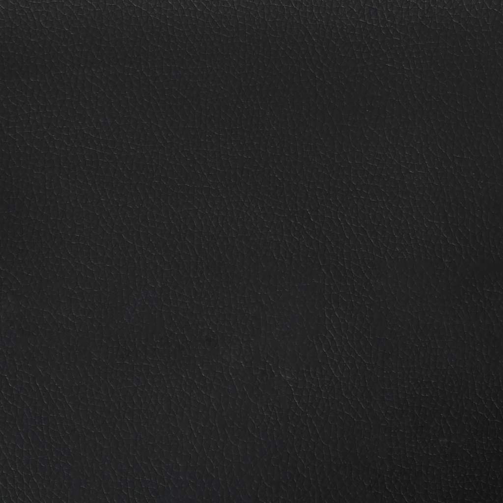 Galvūgalis su auselėmis, juodas, 163x23x118/128cm, dirbtinė oda