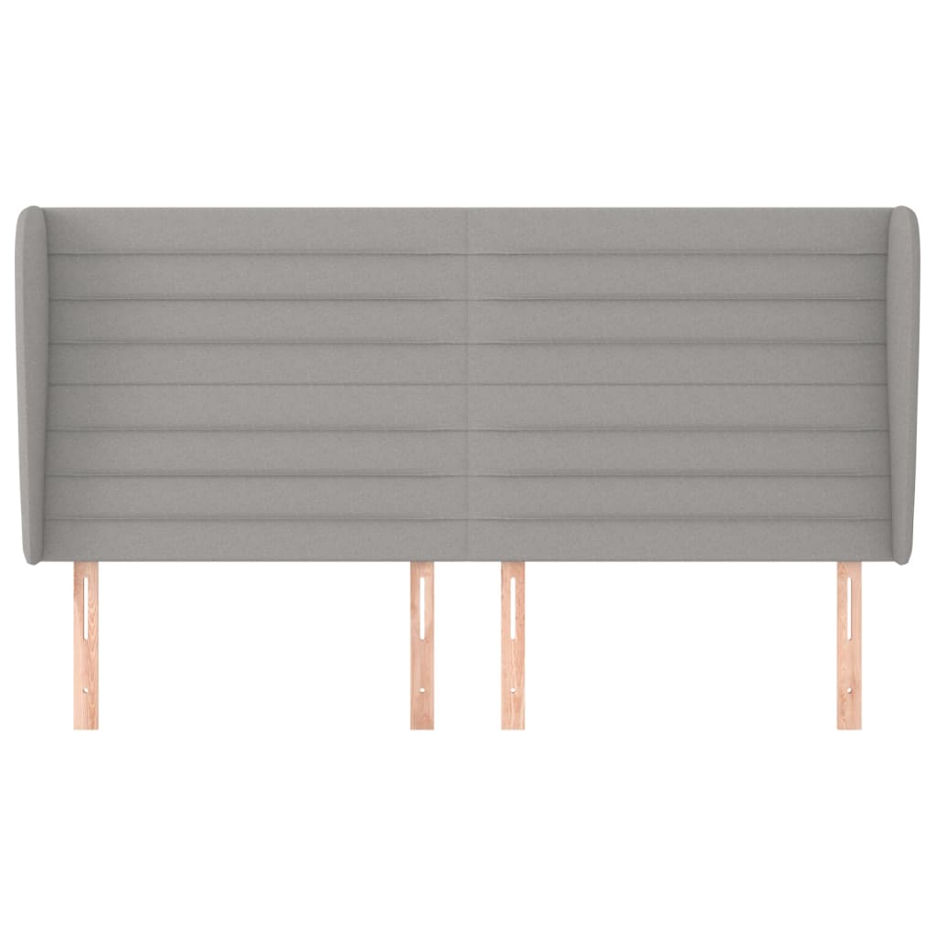 Galvūgalis su auselėmis, pilkas, 203x23x118/128cm, audinys