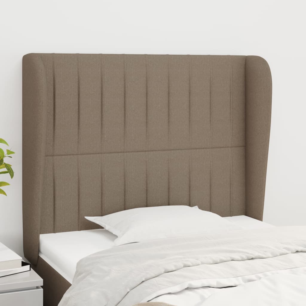 Galvūgalis su auselėmis, taupe, 93x23x118/128cm, audinys
