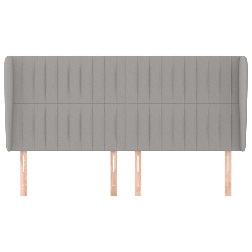 Galvūgalis su auselėmis, pilkas, 203x23x118/128cm, audinys