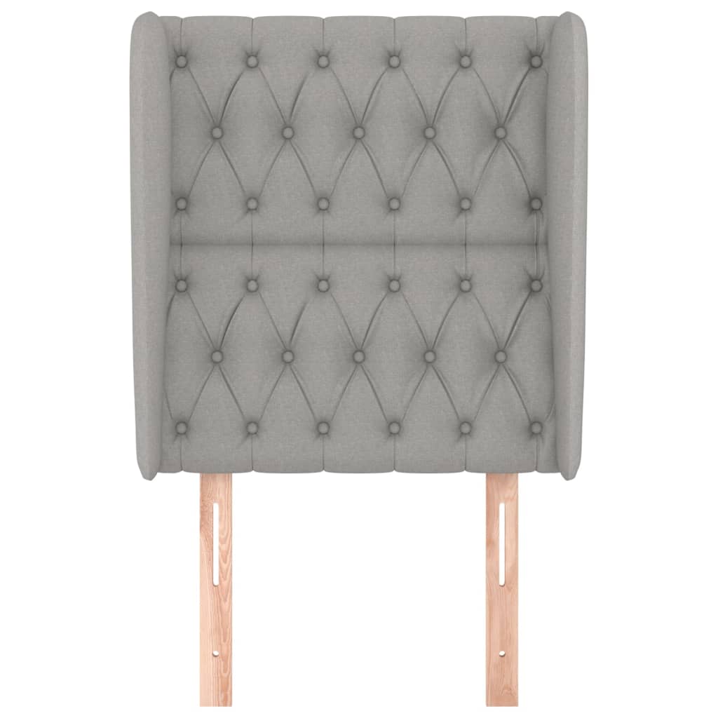 Galvūgalis su auselėmis, pilkas, 83x23x118/128cm, audinys