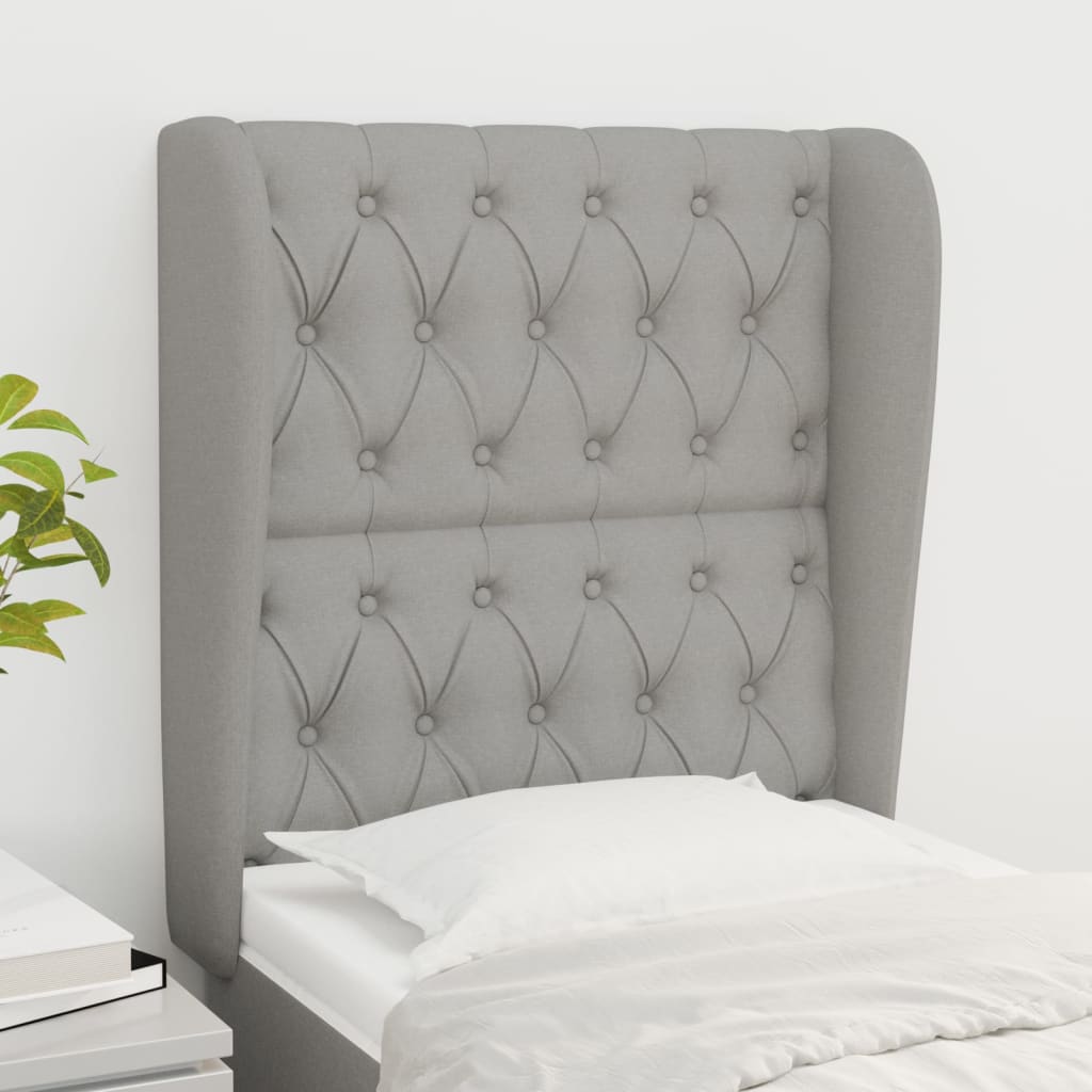 Galvūgalis su auselėmis, pilkas, 83x23x118/128cm, audinys