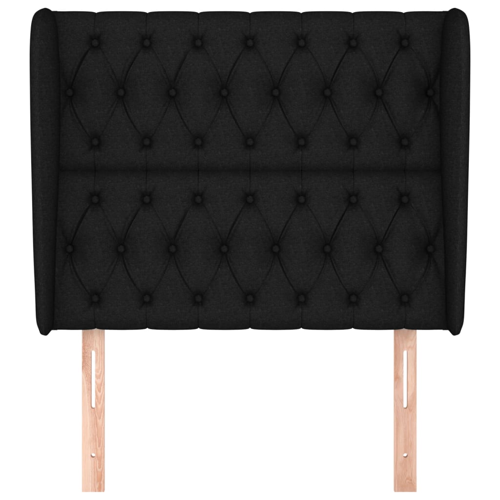 Galvūgalis su auselėmis, juodas, 103x23x118/128cm, audinys