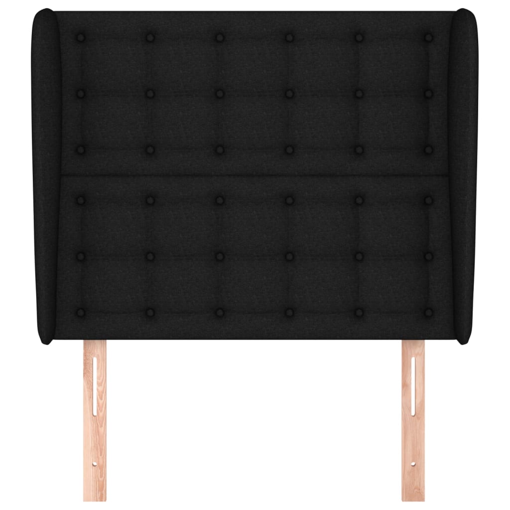 Galvūgalis su auselėmis, juodas, 83x23x118/128cm, audinys