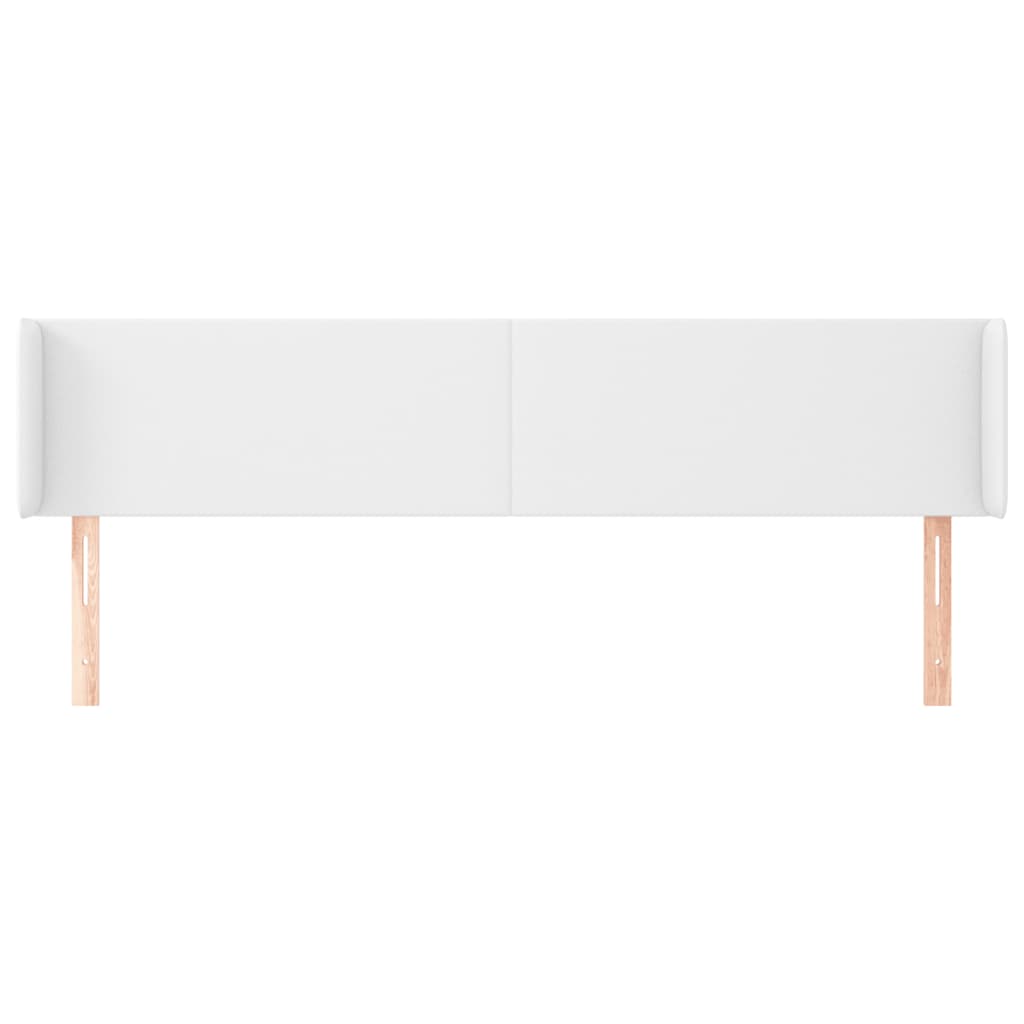 Galvūgalis su auselėmis, baltos,183x16x78/88cm, dirbtinė oda