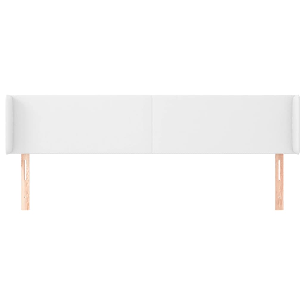 Galvūgalis su auselėmis, baltos,203x16x78/88cm, dirbtinė oda