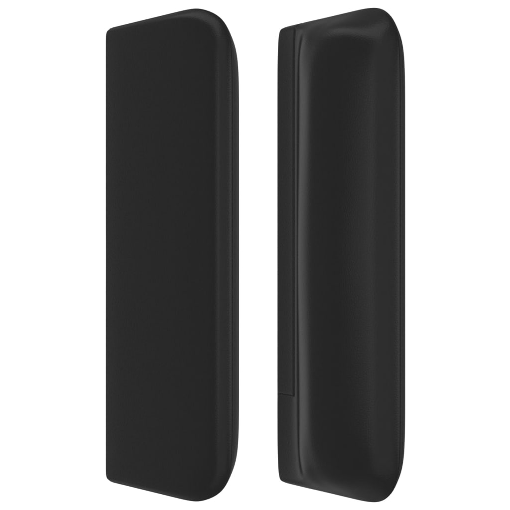 Galvūgalis su auselėmis, juoda ,183x16x78/88cm, dirbtinė oda