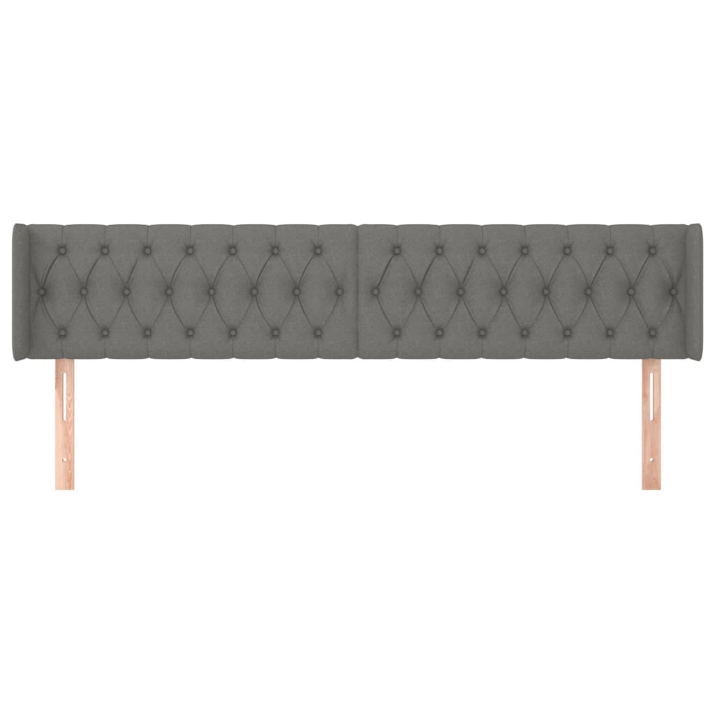 Galvūgalis su auselėmis, tamsiai pilkos,203x16x78/88cm, audinys