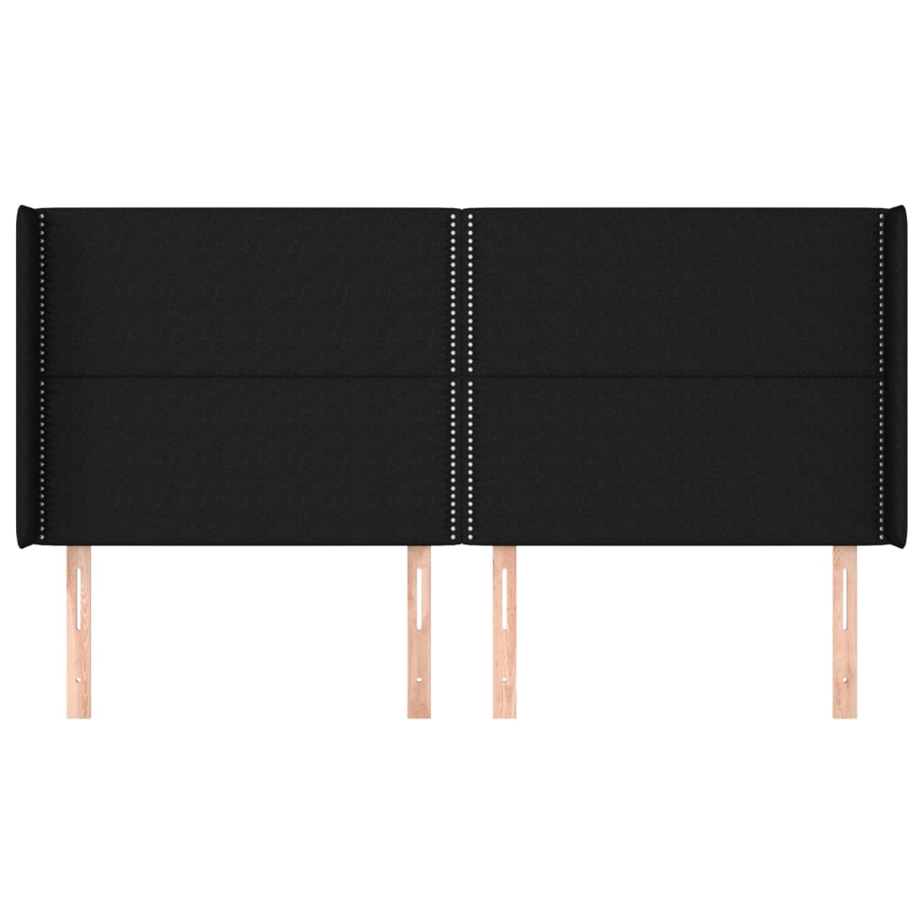 Galvūgalis su auselėmis, juodos, 203x16x118/128cm, audinys