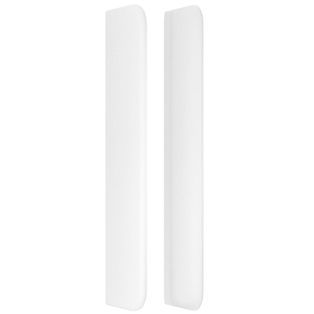 Galvūgalis su auselėmis, baltas, 203x16x118/128cm, dirbtinė oda