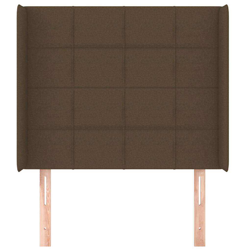 Galvūgalis su auselėmis, rudas, 83x16x118/128cm, audinys