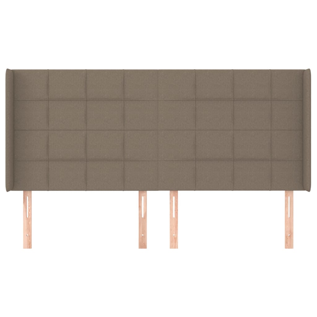 Galvūgalis su auselėmis, taupe, 163x16x118/128cm, audinys