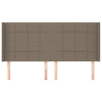Galvūgalis su auselėmis, taupe, 163x16x118/128cm, audinys