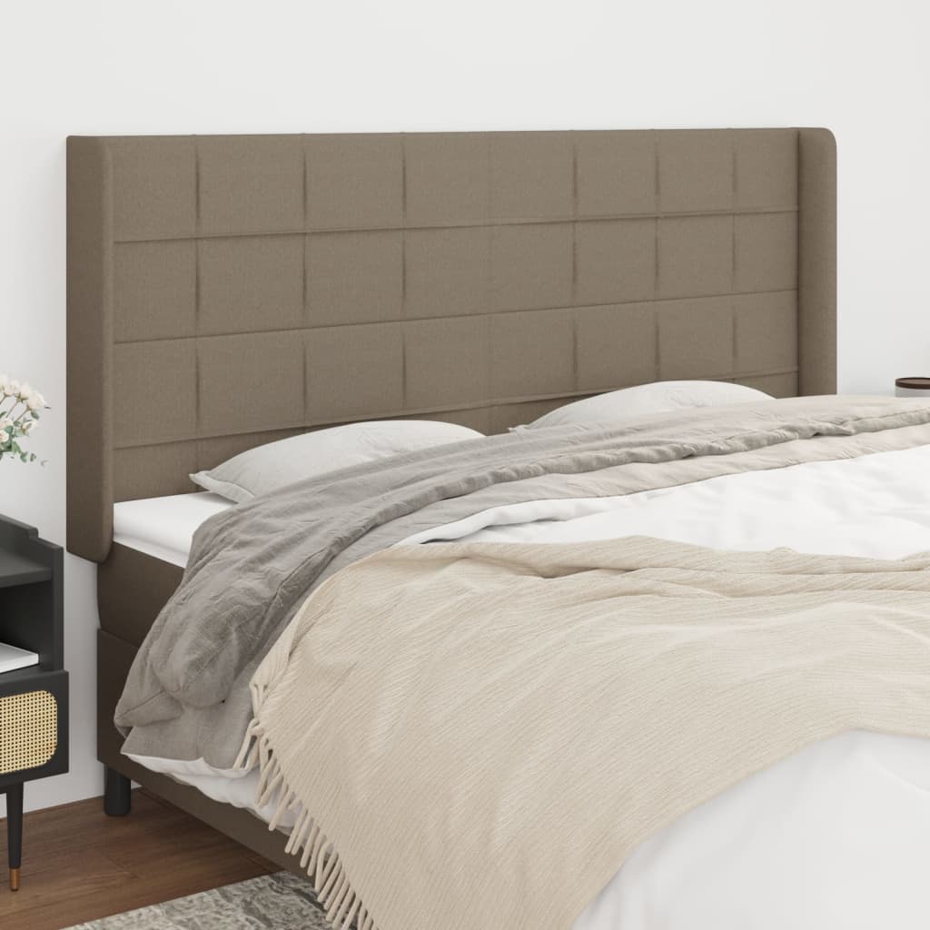 Galvūgalis su auselėmis, taupe, 163x16x118/128cm, audinys