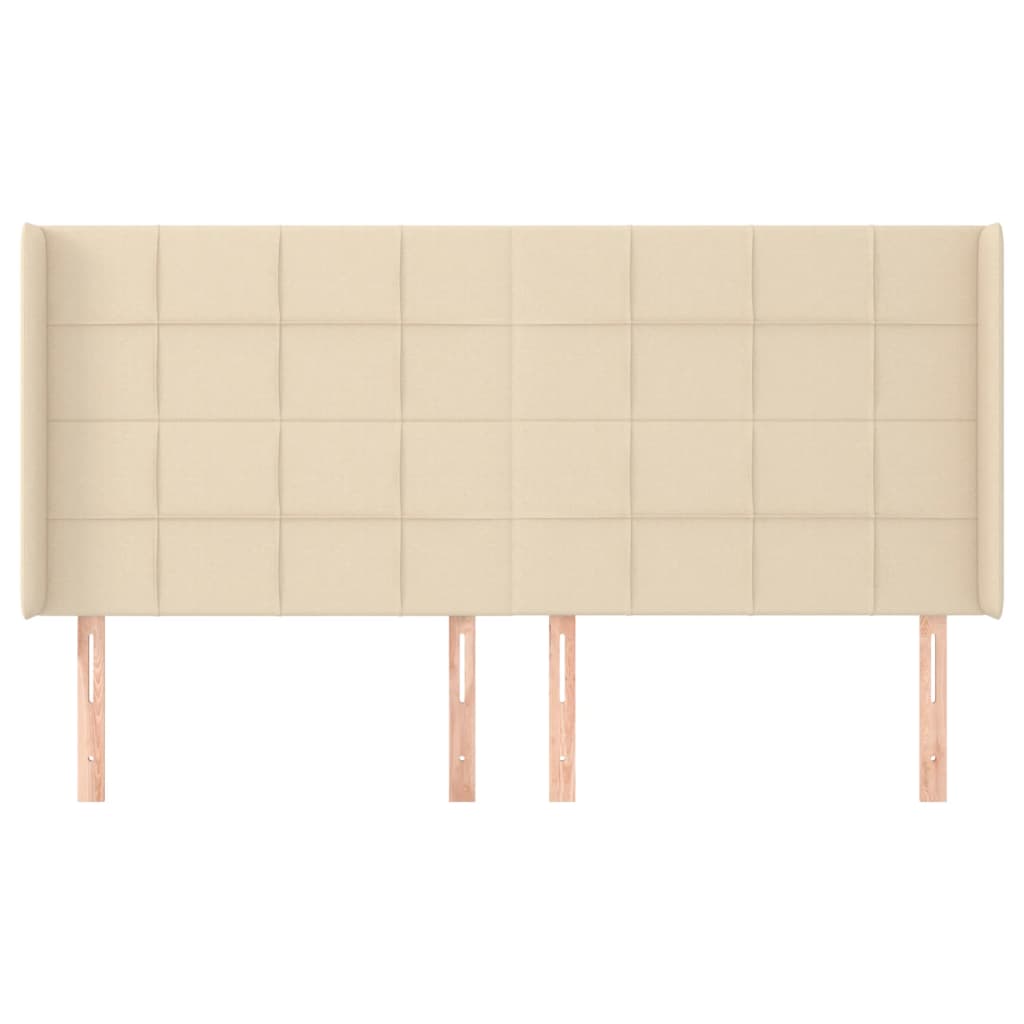 Galvūgalis su auselėmis, kreminės, 183x16x118/128cm, audinys