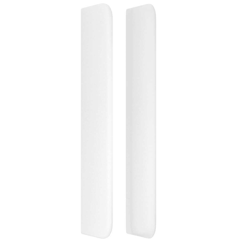 Galvūgalis su auselėmis, baltas, 203x16x118/128cm, dirbtinė oda