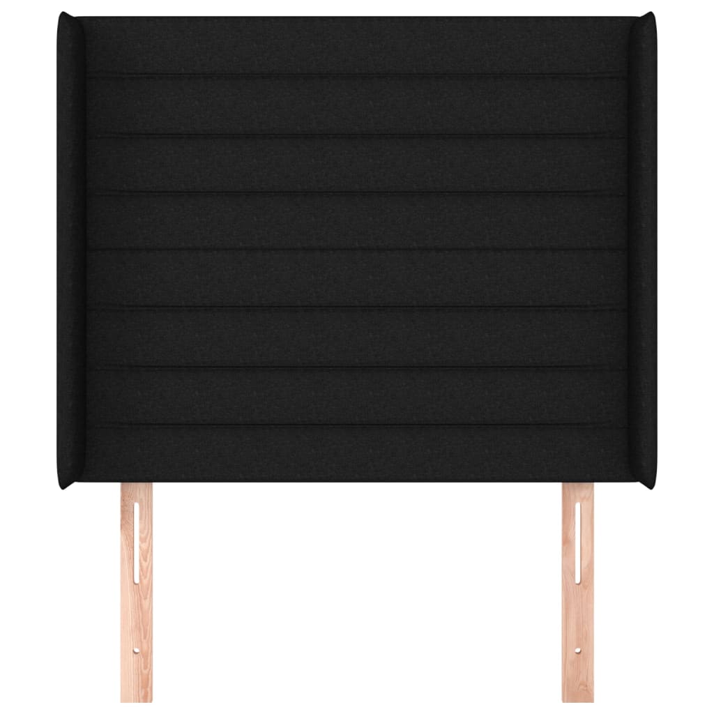 Galvūgalis su auselėmis, juodas, 103x16x118/128cm, audinys