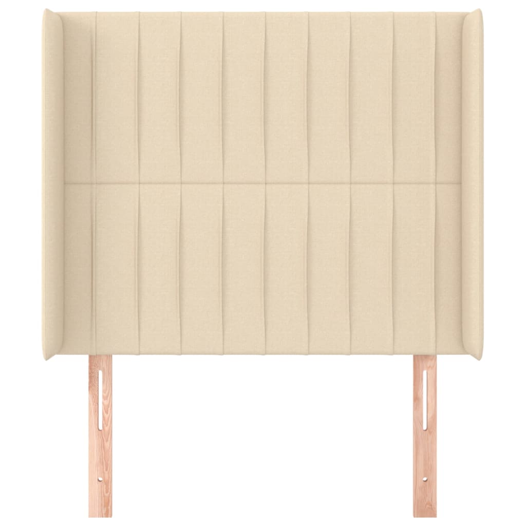 Galvūgalis su auselėmis, kreminis, 103x16x118/128cm, audinys