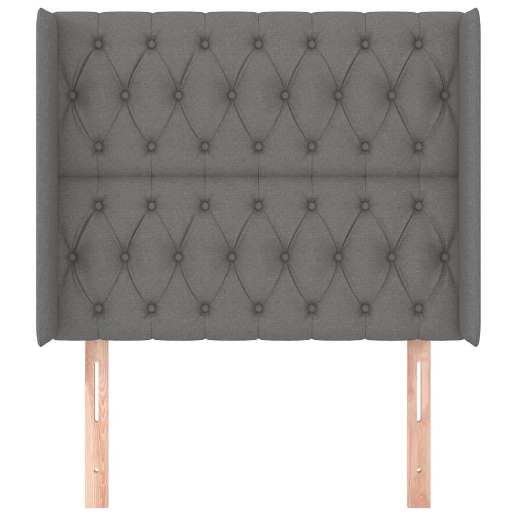 Galvūgalis su auselėmis, pilkas, 93x16x118/128cm, audinys