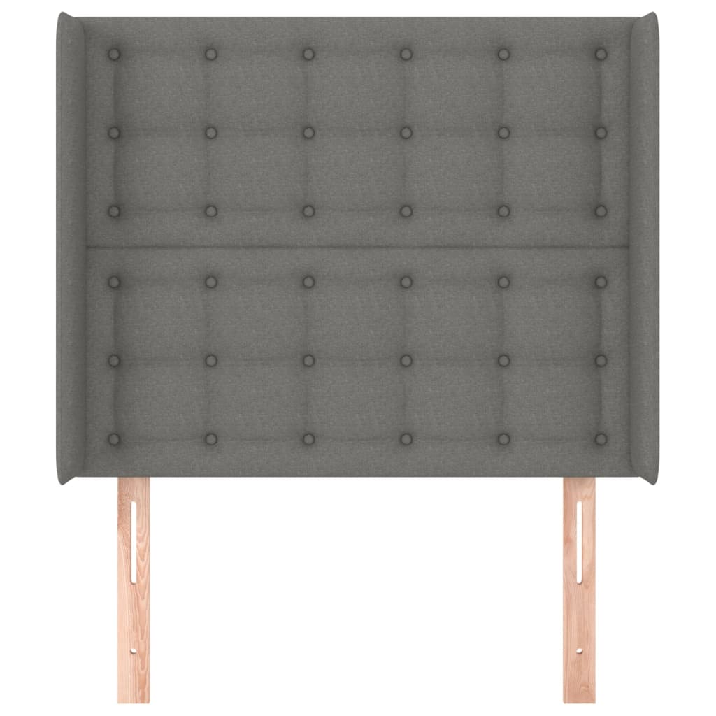 Galvūgalis su auselėmis, pilkas, 103x16x118/128cm, audinys