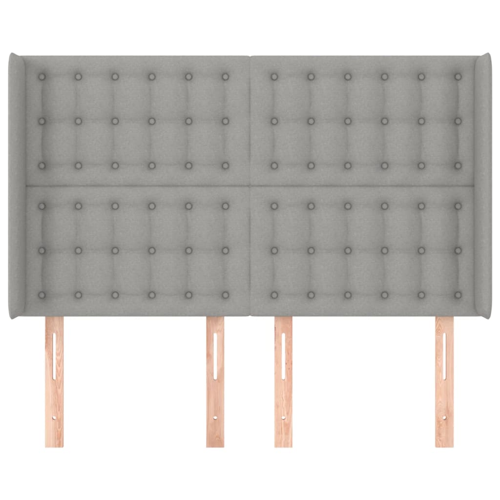 Galvūgalis su auselėmis, pilkas, 147x16x118/128cm, audinys