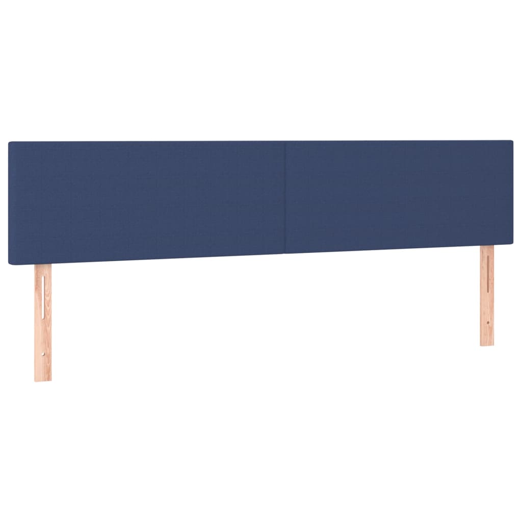 Galvūgalis su LED, mėlynos spalvos, 200x5x78/88cm, audinys