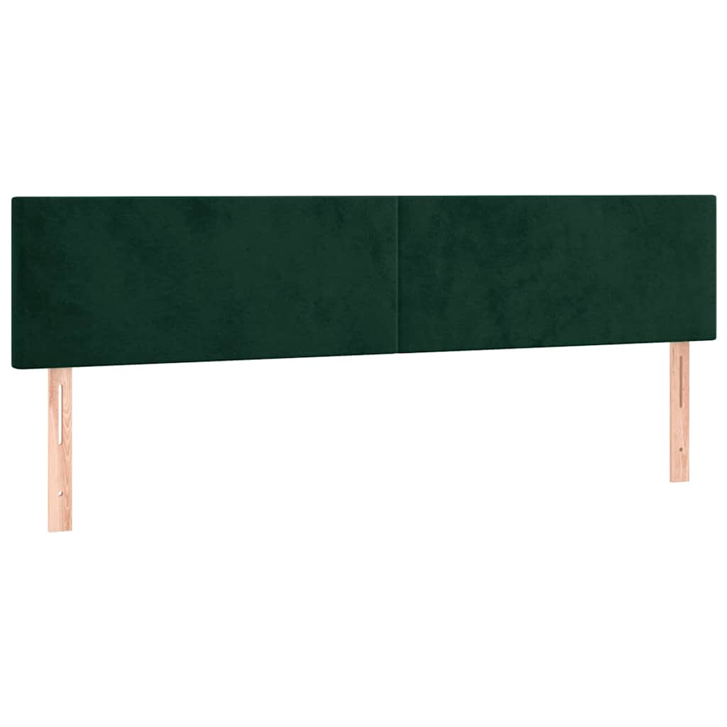 Galvūgalis su LED, tamsiai žalias, 200x5x78/88cm, aksomas