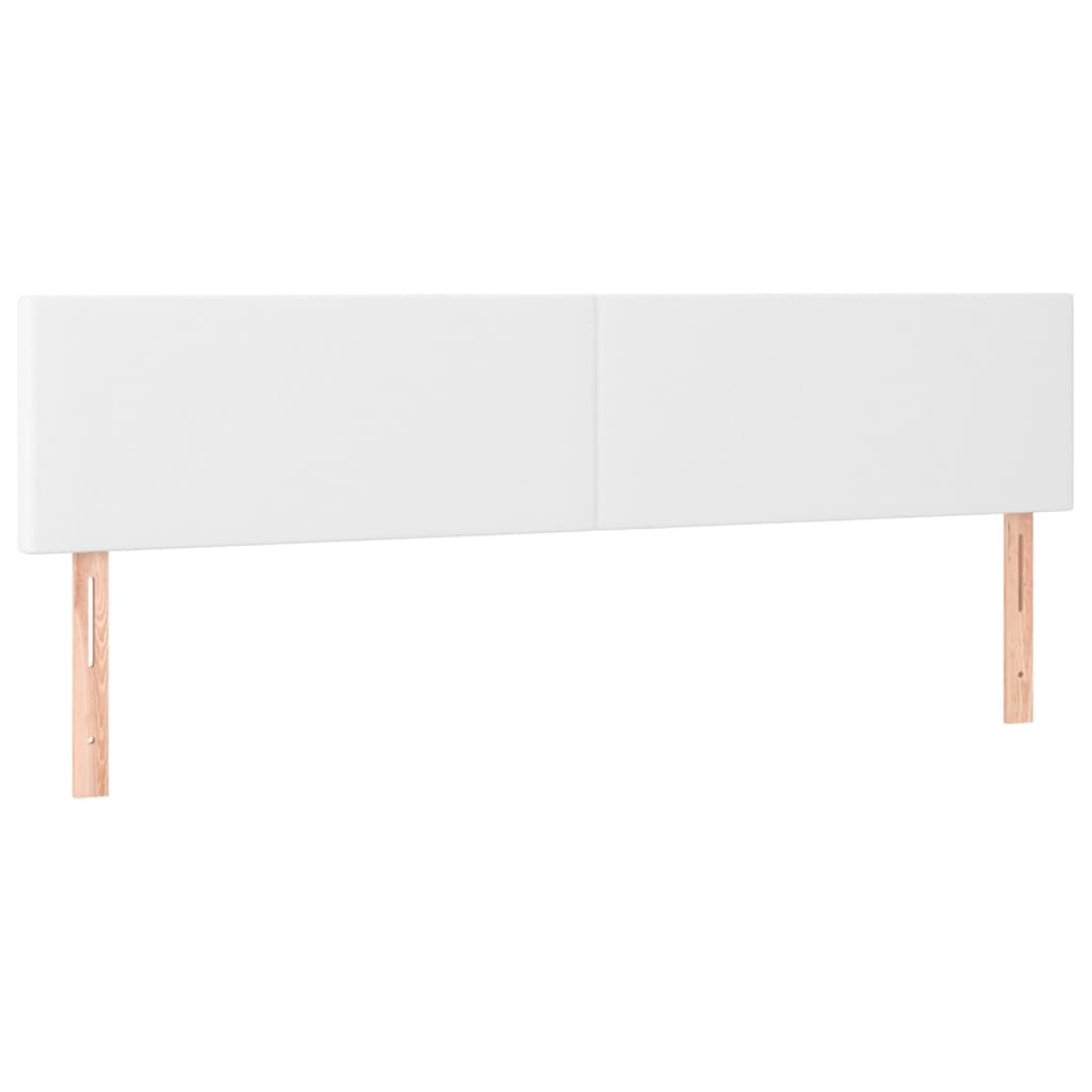 Galvūgalis su LED, baltos spalvos, 200x5x78/88cm, dirbtinė oda