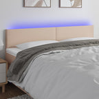 Galvūgalis su LED, kapučino spalvos, 200x5x78/88cm