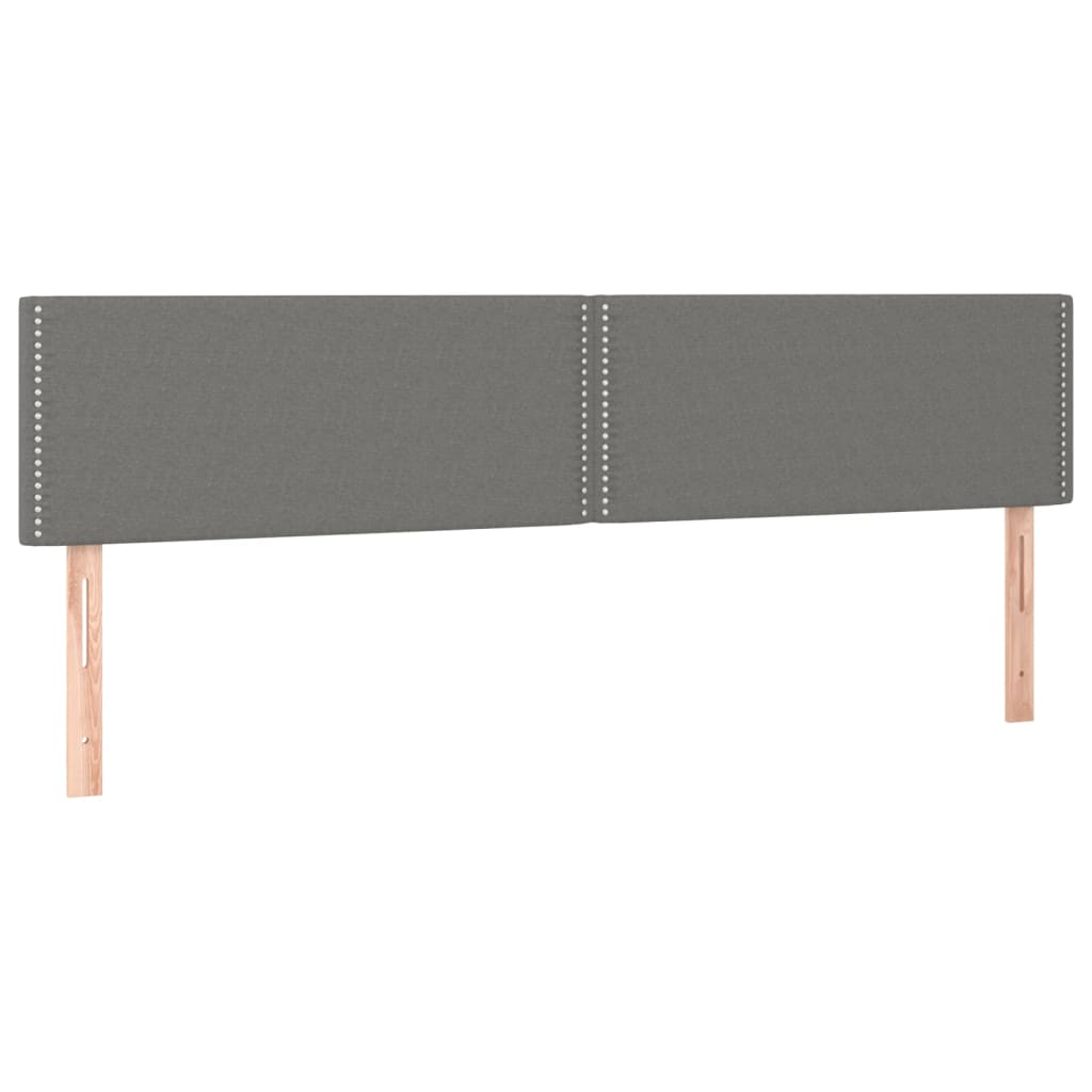 Galvūgalis su LED, tamsiai pilkas, 200x5x78/88cm, audinys