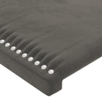 Galvūgalis su LED, tamsiai pilkas, 180x5x78/88cm, aksomas