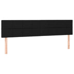 Galvūgalis su LED, juodos spalvos, 200x5x78/88cm, audinys