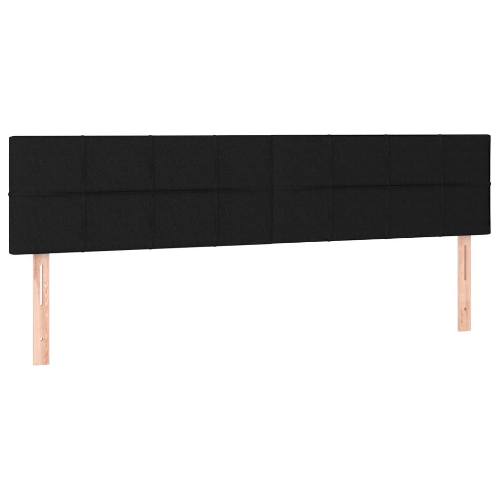 Galvūgalis su LED, juodos spalvos, 200x5x78/88cm, audinys