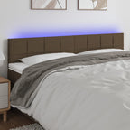 Galvūgalis su LED, taupe spalvos, 200x5x78/88cm, audinys