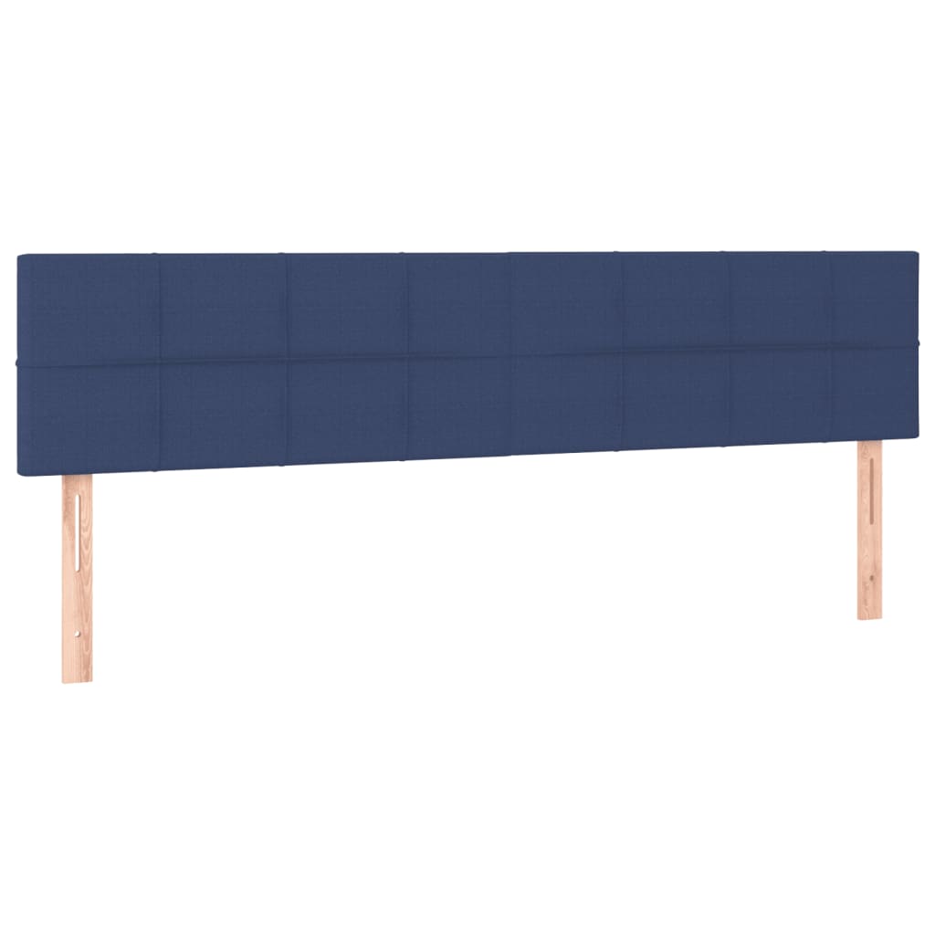 Galvūgalis su LED, mėlynos spalvos, 200x5x78/88cm, audinys