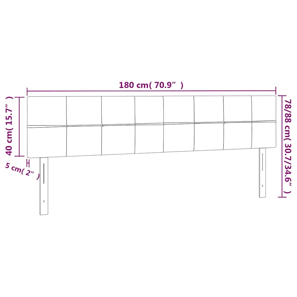 Galvūgalis su LED, tamsiai mėlynas, 180x5x78/88cm, aksomas