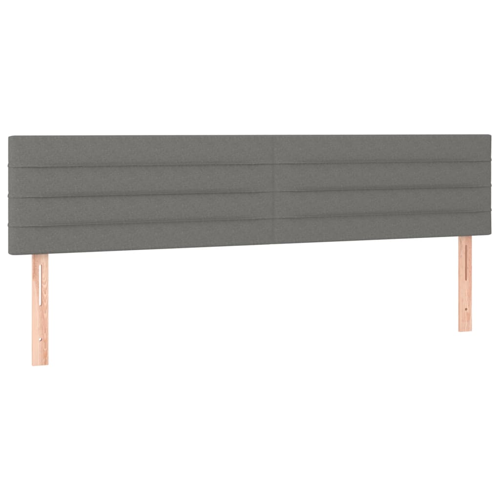 Galvūgalis su LED, tamsiai pilkas, 180x5x78/88cm, audinys