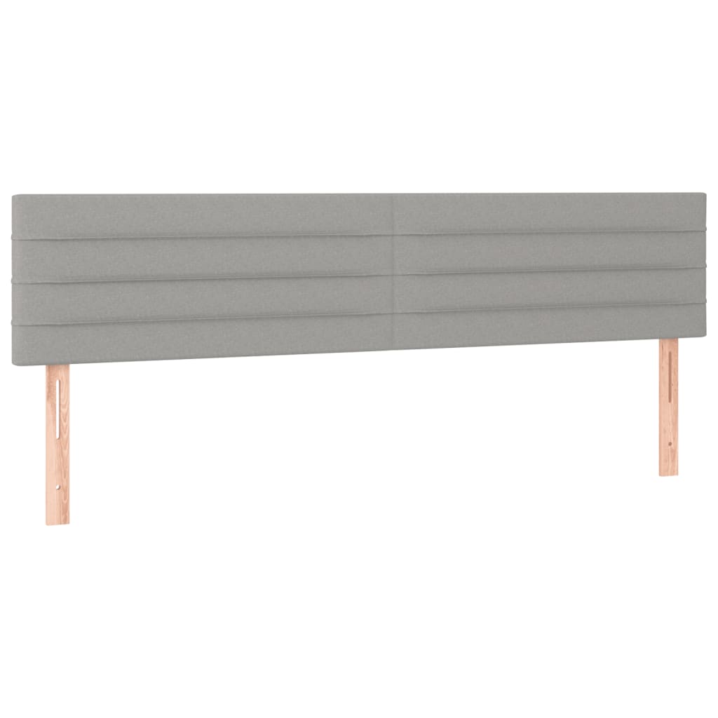 Galvūgalis su LED, šviesiai pilkas, 200x5x78/88cm, audinys