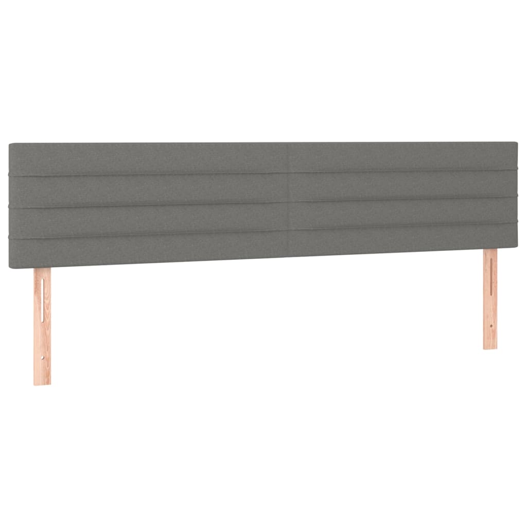 Galvūgalis su LED, tamsiai pilkas, 200x5x78/88cm, audinys