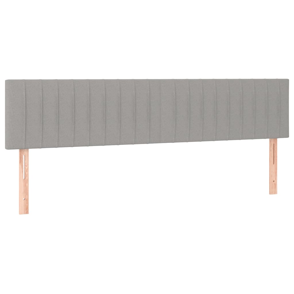 Galvūgalis su LED, šviesiai pilkas, 200x5x78/88cm, audinys