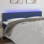 Galvūgalis su LED, mėlynos spalvos, 200x5x78/88cm, audinys