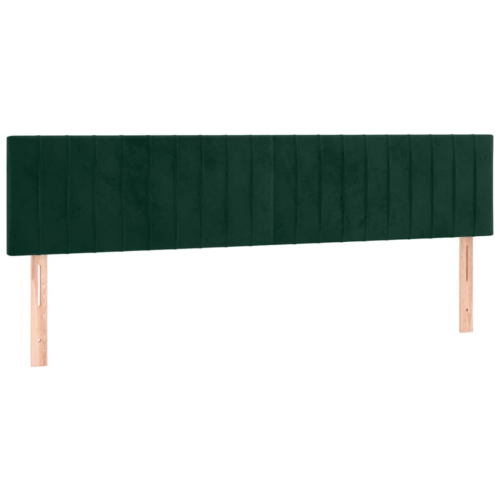 Galvūgalis su LED, tamsiai žalias, 180x5x78/88cm, aksomas