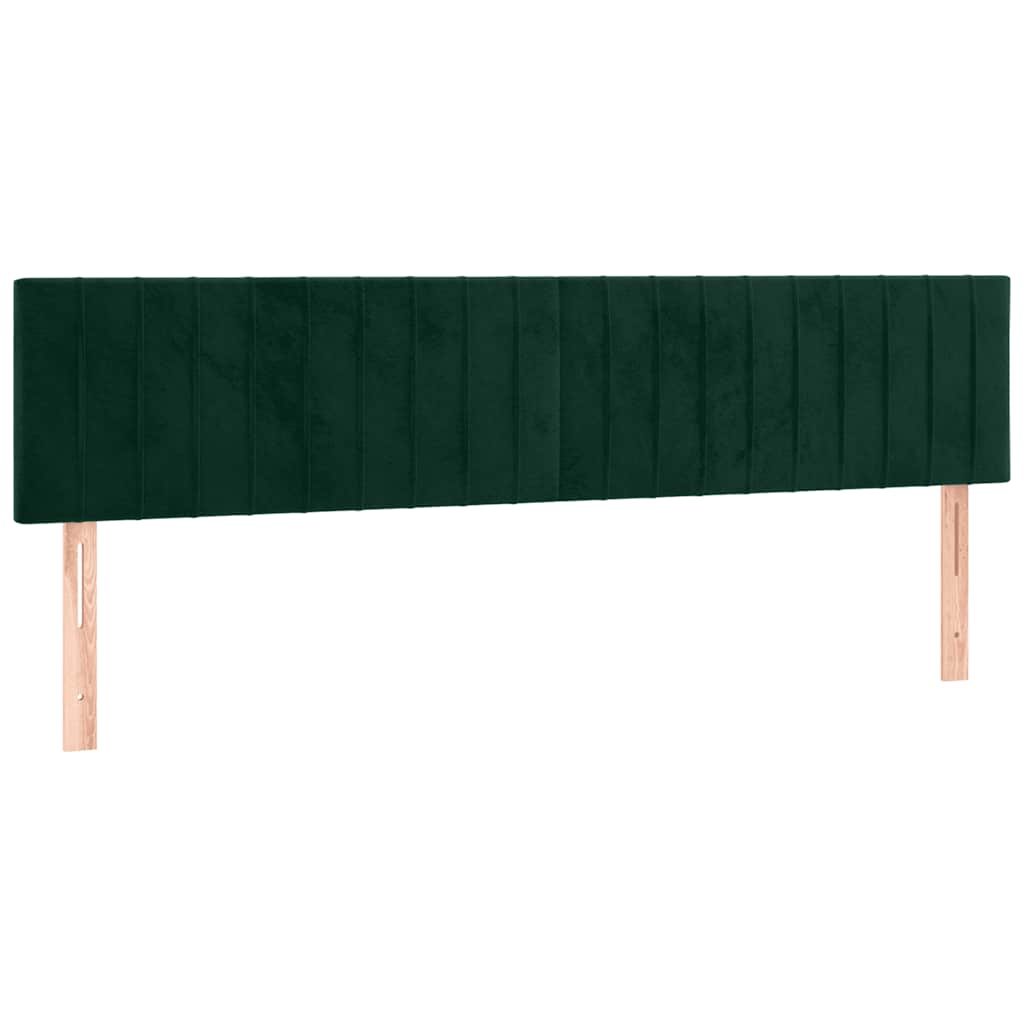 Galvūgalis su LED, tamsiai žalias, 200x5x78/88cm, aksomas