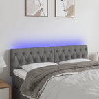 Galvūgalis su LED, tamsiai pilkas, 144x7x78/88cm, audinys
