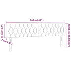 Galvūgalis su LED, tamsiai pilkas, 160x7x78/88cm, audinys