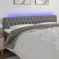 Galvūgalis su LED, tamsiai pilkas, 200x7x78/88cm, audinys