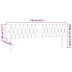 Galvūgalis su LED, juodos spalvos, 160x7x78/88cm, aksomas